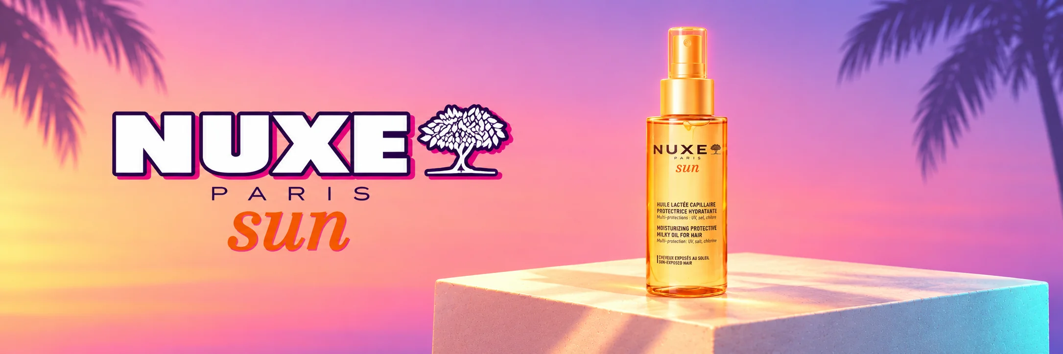 Nuxe Sun — huile lactée capillaire protectrice