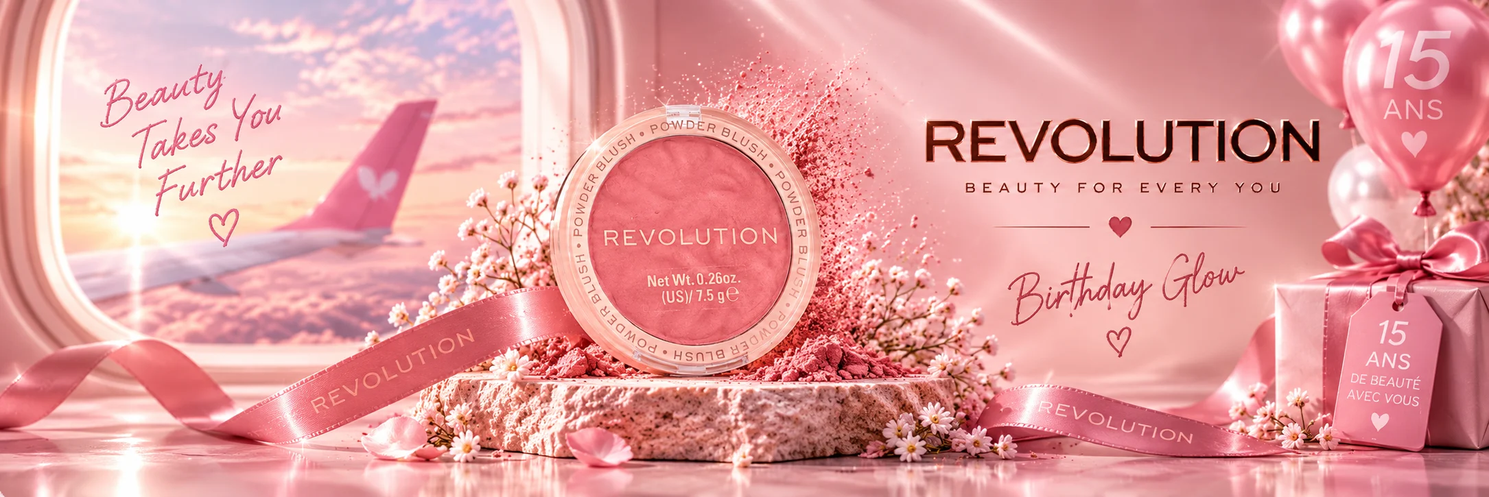 Revolution — Powder Blush, Birthday Glow, voir la marque