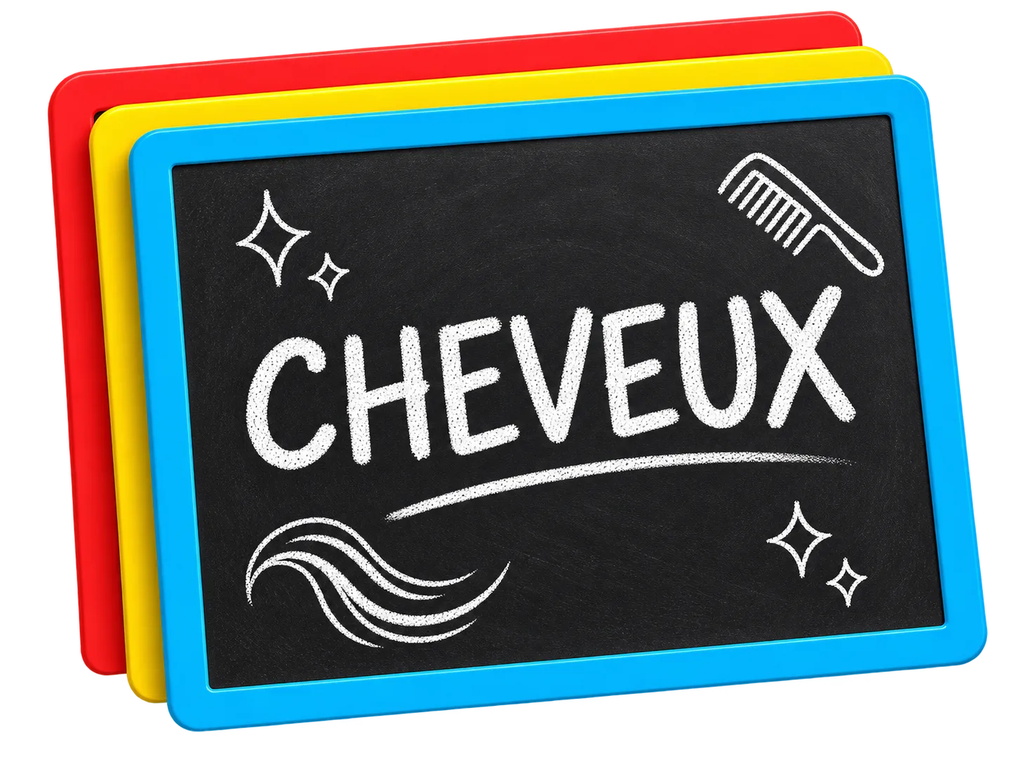 Ardoise « Cheveux »