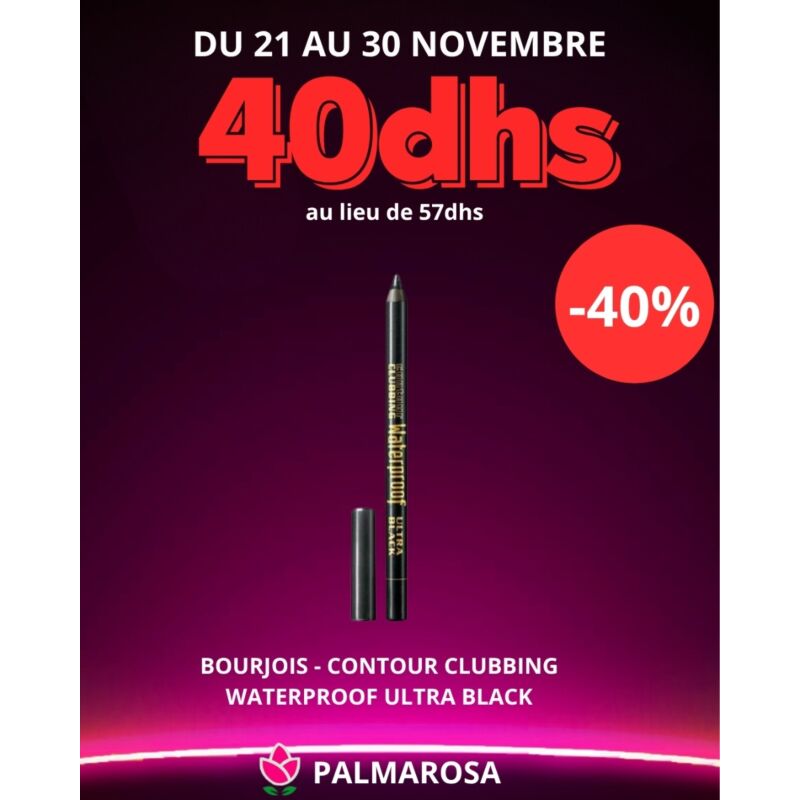 BOURJOIS - CONTOUR CLUBBING WATERPROOF ULTRA BLACK