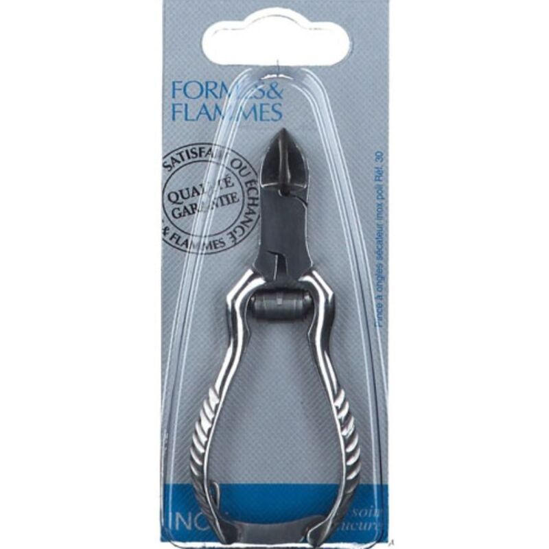 FORMES & FLAMMES - PINCE A ONGLE SECATEUR INOX POLI REF 30
