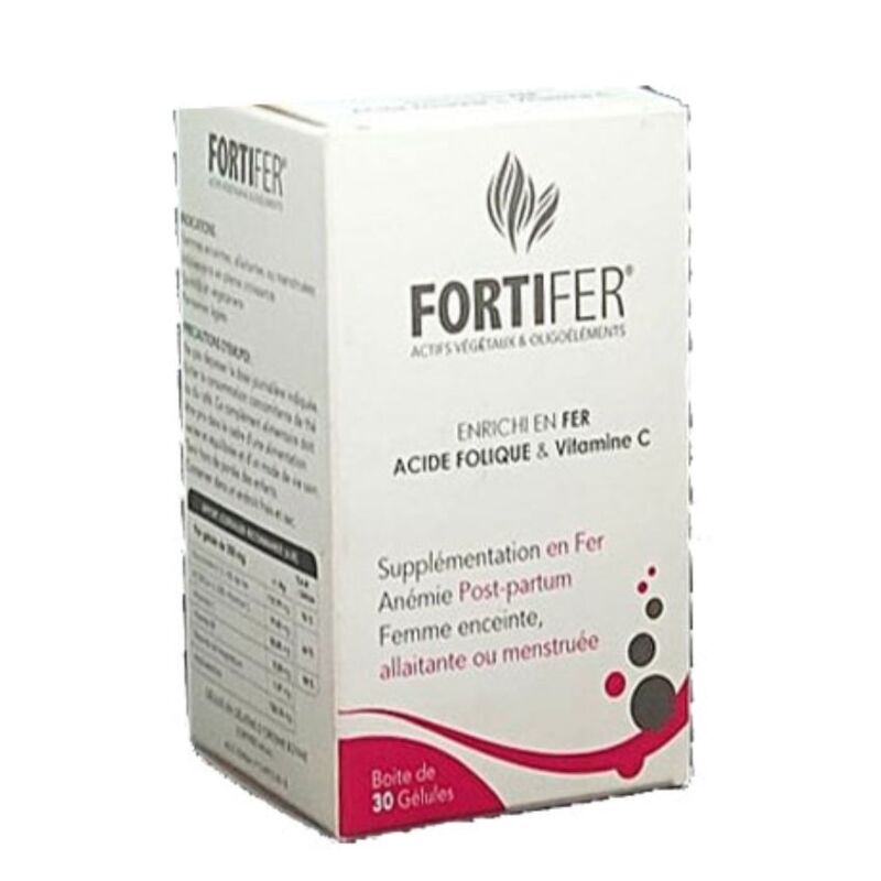 FORTIFER - FER & VITAMINE C & ACIDE FOLIQUE 30 GELULES