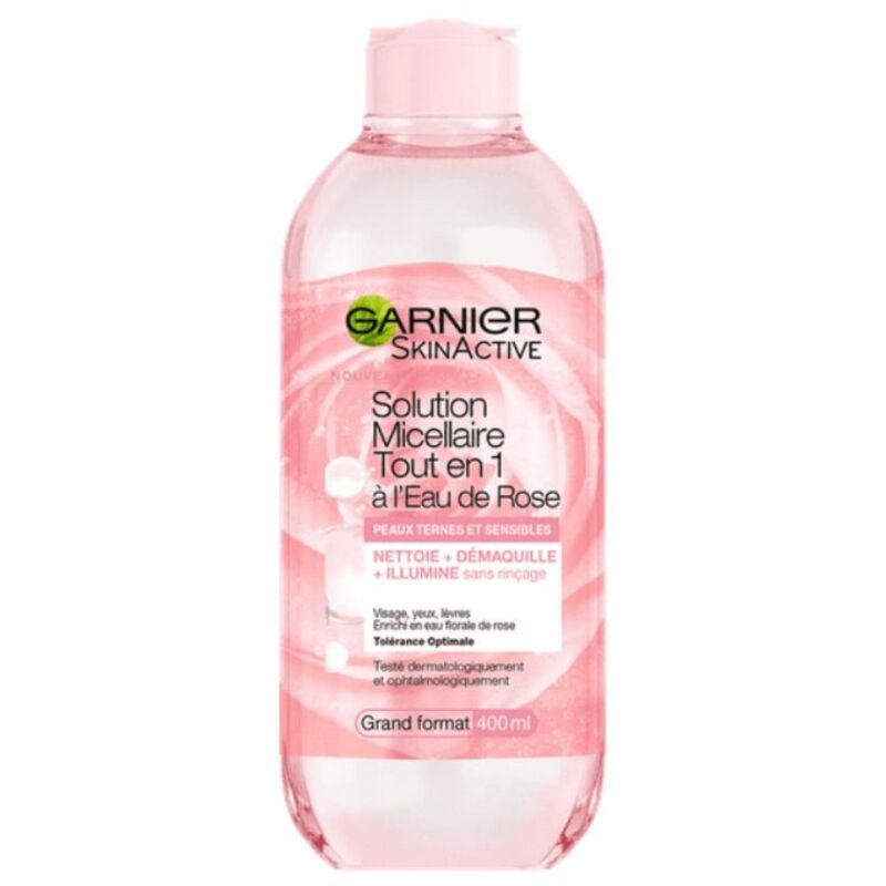 GARNIER SKIN ACTIVE - SOLUTION MICELLAIRE À L'EAU DE ROSE 400ML