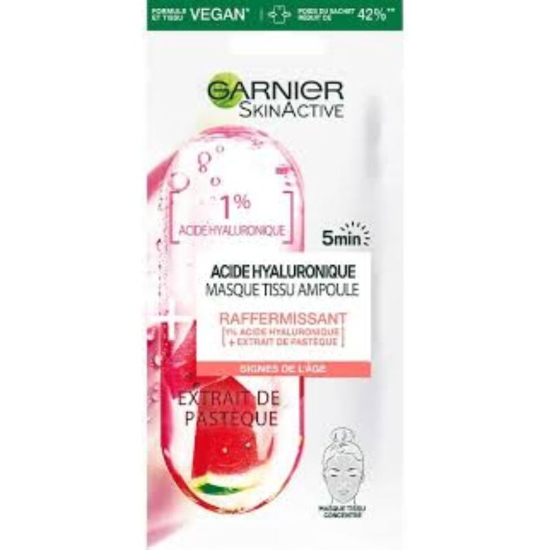 GARNIER - SKINACTIVE MASQUE TISSU AMPOULE h1% HYALURONIQUE ACIDE