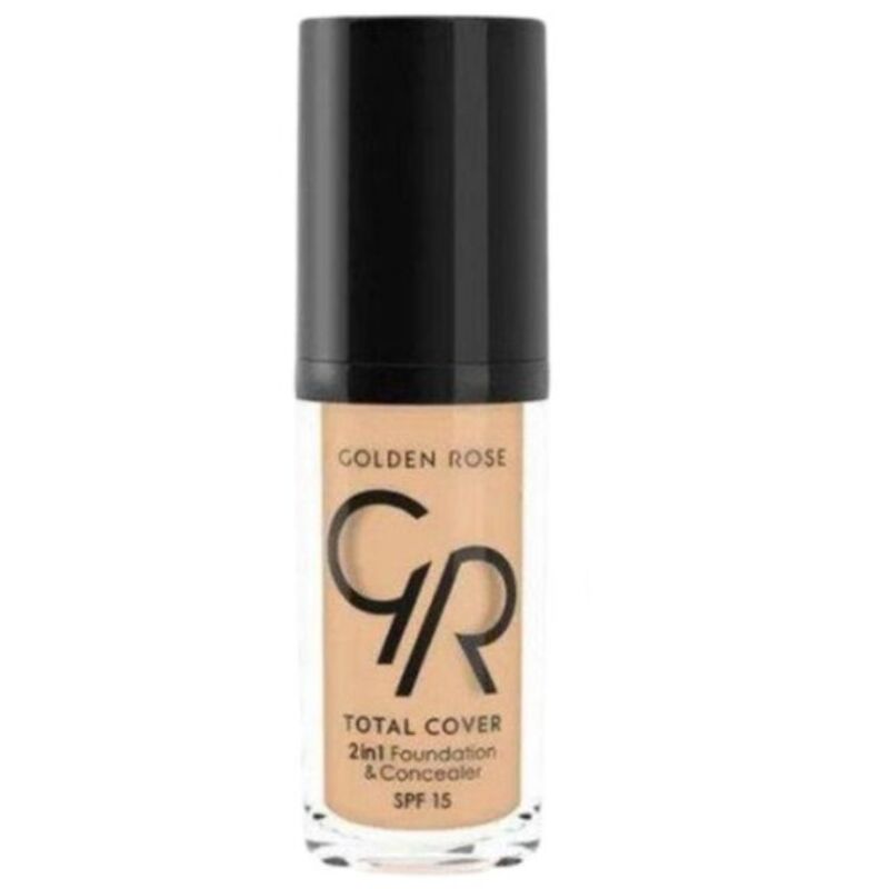 GOLDEN ROSE TOTAL COVER 2IN1FPOUNDATION & CONCEALER 09 WARM ROSE