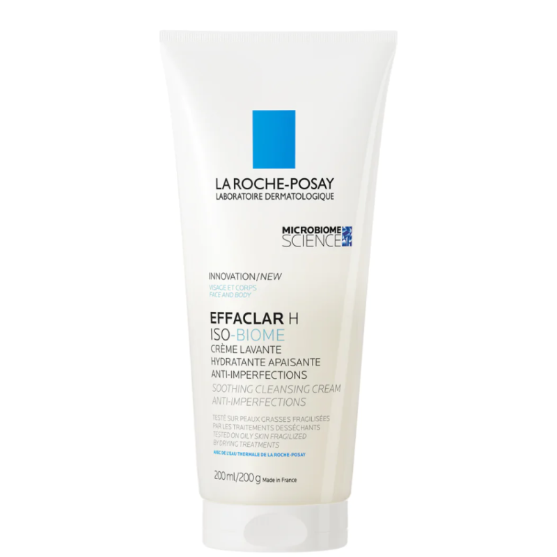 LA ROCHE POSAY - EFFACLAR H ISO-BIOME CRÈME LAVANTE HYDRATANTE APAISANTE 200ML