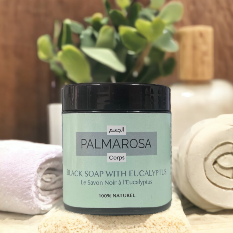 PALMAROSA - BLACK SOAP WITH EUCALYPTUS