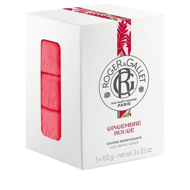 ROGER ET GALLET - COFFRET SAVONS BIENFAISANTS GINGEMBRE ROUGE 300G