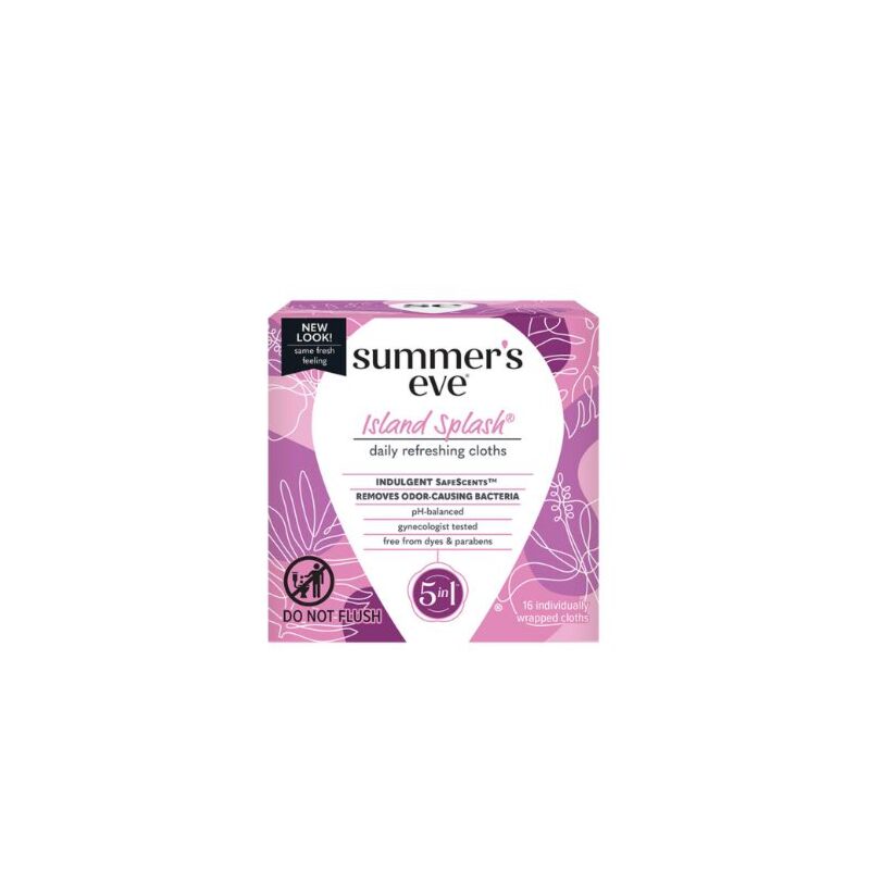 SUMMER'S EVE - ISLAND SPLASH CLEANSING CLOTHS