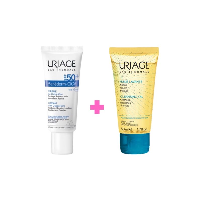 URIAGE - BARIEDERM CICA CREME SPF 50   HUILE LAVANTE