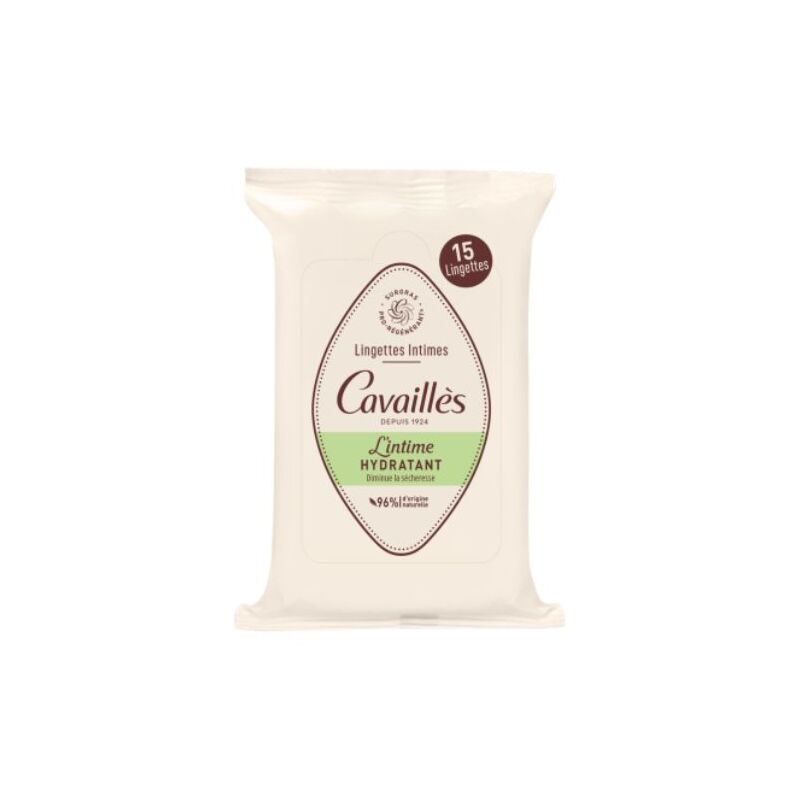 ROGE CAVAILLES - LINGETTES INTIMES HYDRATANTES 15 UNITES