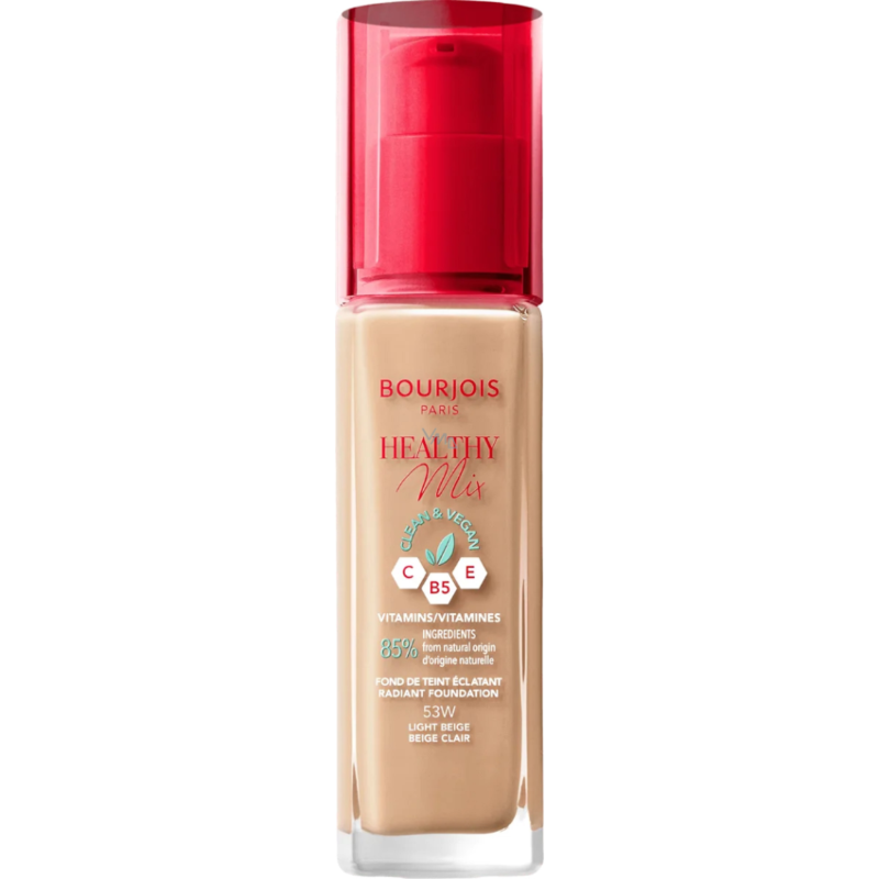 BOURJOIS HEALTHY MIX CLEAN & VEGAN MAKE-UP 53W LIGHT BEIGE 30 ML
