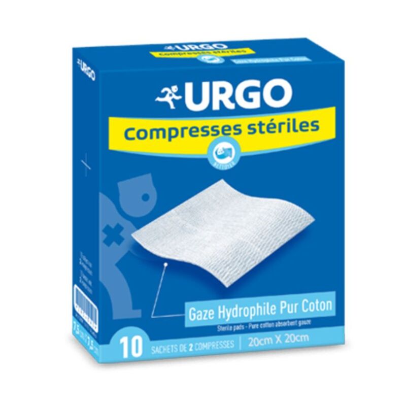 URGO - COMPRESSES STÉRILES DE GAZE 20cmX20cm