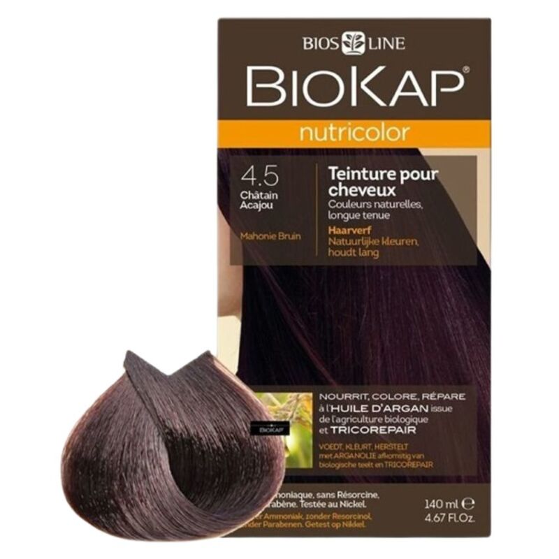 BIOKAP - NUTRICOLOR 4.5 CHATAIN ACAJOU