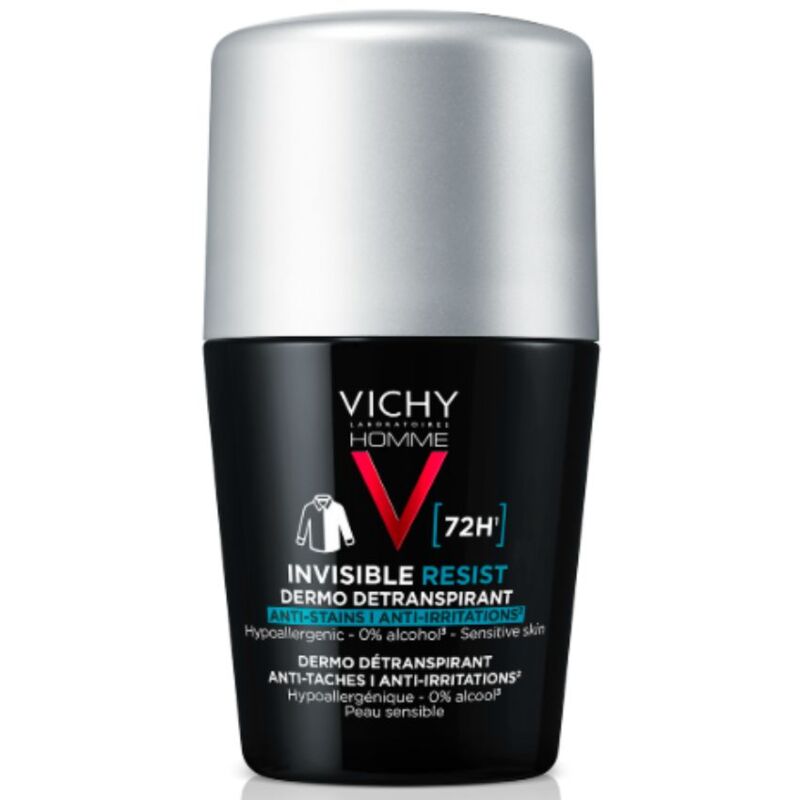 VICHY - DEO HOMME INVISIBLE RESIST DERMO DETRANSPIRANT 72H 50ML