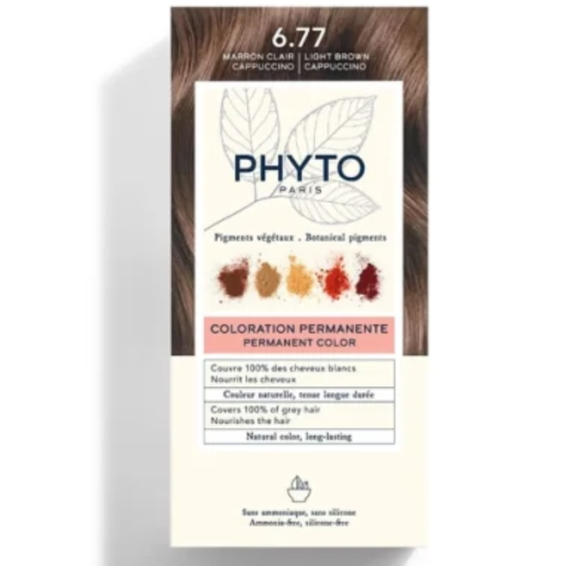 PHYTO PARIS - PHYTOCOLOR COLORATION PERMANENTE 6.77 MARRON CLAIR CAPPUCCINO
