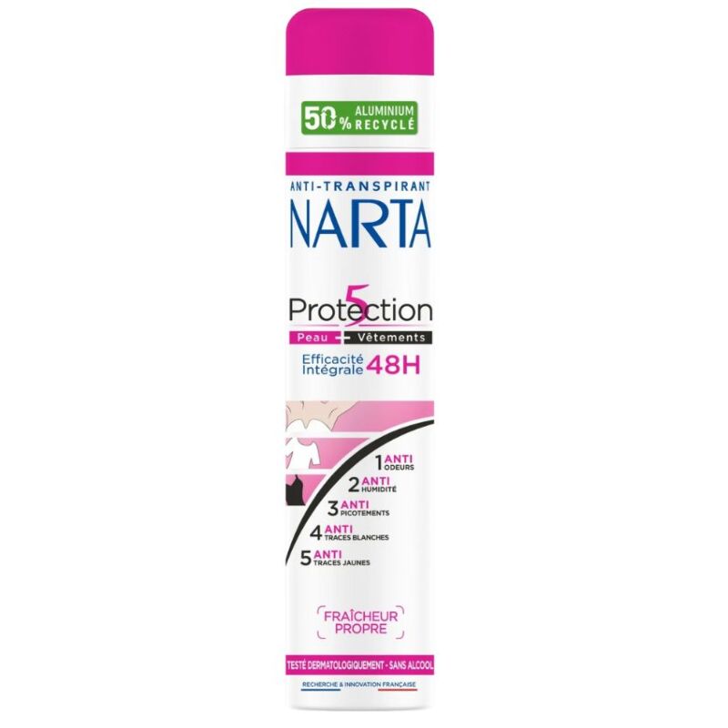 NARTA - DÉODORANT SPRAY ANTI-TRANSPIRANT PROTECTION 5 48H