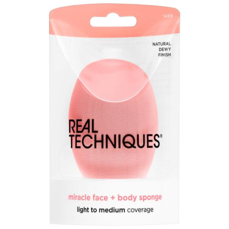 REAL TECHNIQUE - ÉPONGE POUDRE MIRACLE RUBY FACE BISEAUTÉE