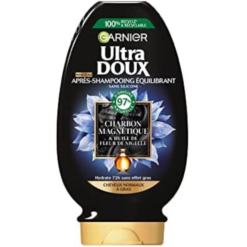 GARNIER - ULTRA DOUX BALANCING CONDITIONER BLACK CHARCOAL 200 ML
