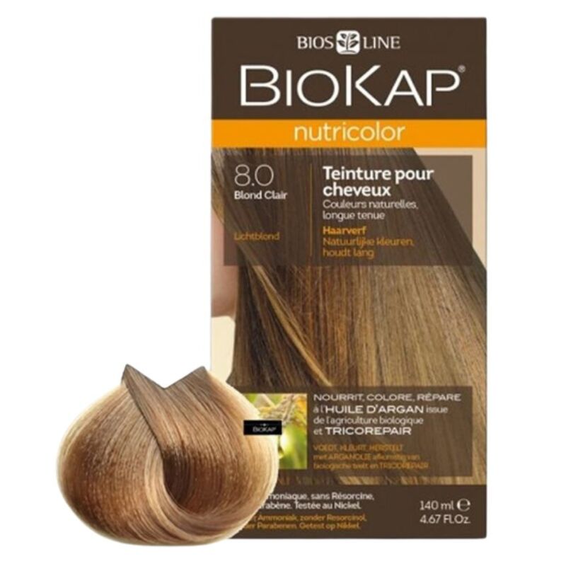 BIOKAP - NUTRICOLOR  8.0 BLOND CLAIR