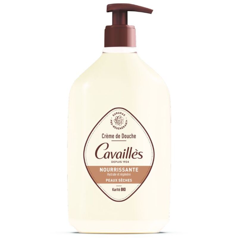 ROGE CAVAILLES - SURGRAS ACTIF CREME DE DOUCHE NOURRISSANTE AU BEURRE DE KARITE BIO PEAUX SECHES 750ML