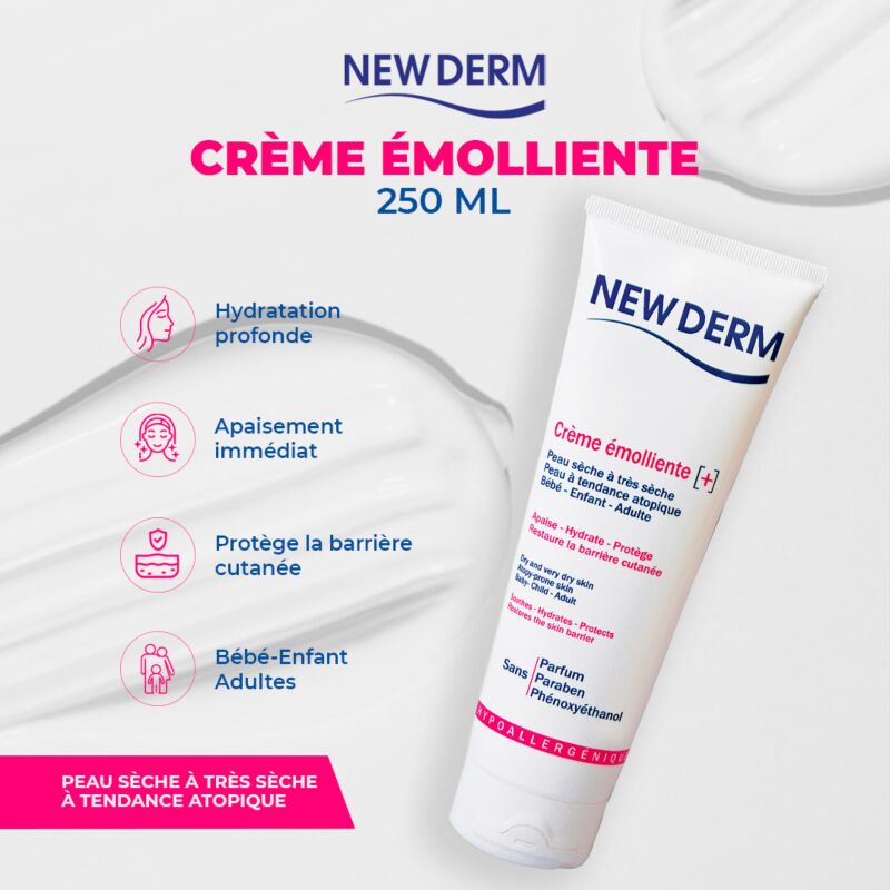 NEW DERM - CRÈME ÉMOLLIENTE+ - 250ML