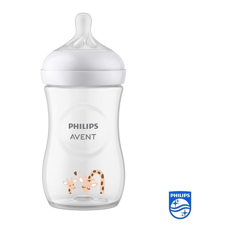AVENT - BIBERON NATURAL 3.0 TEAT 1M+ 260ML DECO GIRAFFE SCY903/66