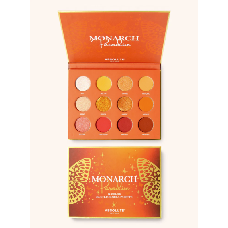 ABSOLUTE NEW YORK - MONARCH PARADISE 12 COLOR MULTI FORMULA PALETTE 0.85 G X 12 MESP06