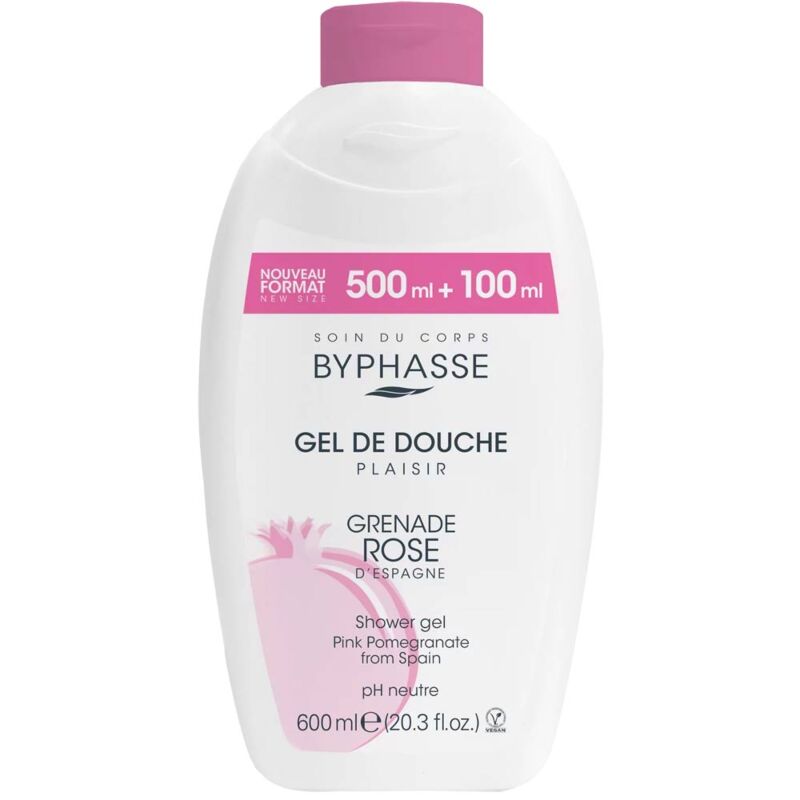 BYPHASSE - GEL DE DOUCHE GRENADE ROSE  600ML