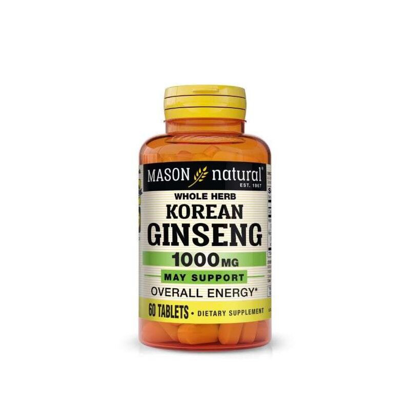 MASON NATURAL - KOREAN GINSENG 1000 MG 60 TABLETS