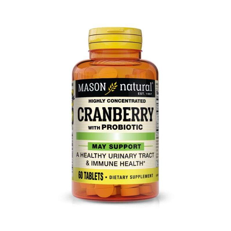 MASON NATURAL - CRANBERRY WITH PROBIOTIC 60 TABLETS