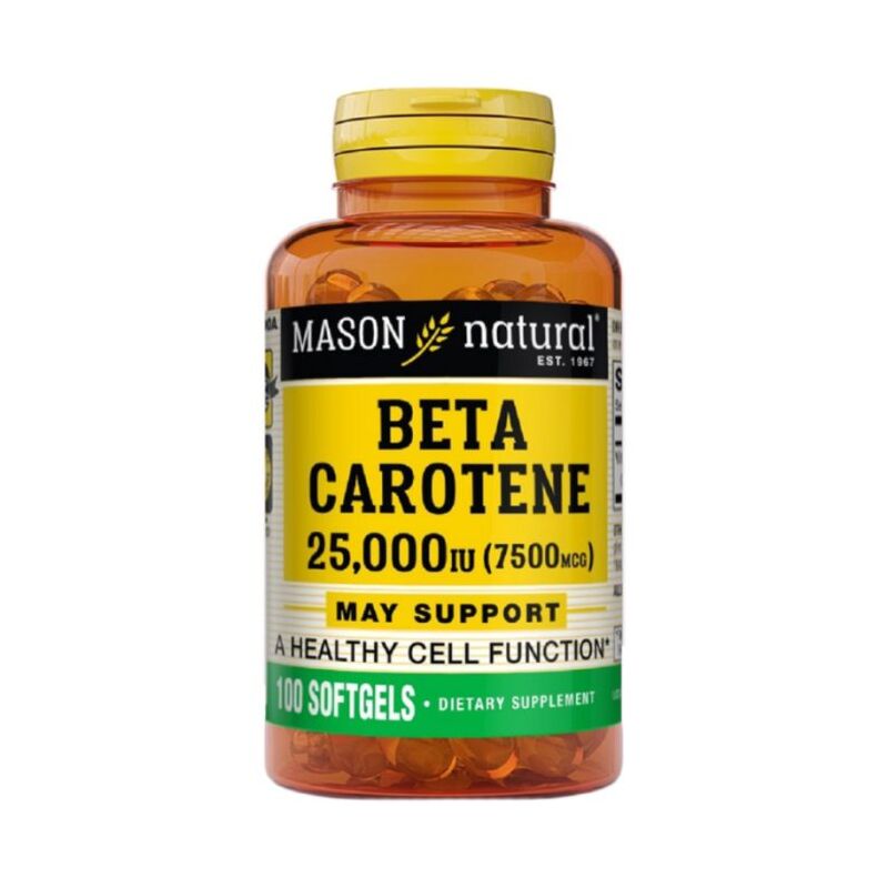 MASON NATURAL - BETA CAROTENE 25000 IU 7500 MCG 100 GELULES