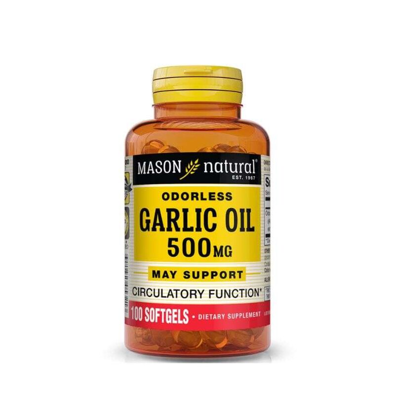 MASON NATURAL - GARLIC OIL 500MG 100 GELULES