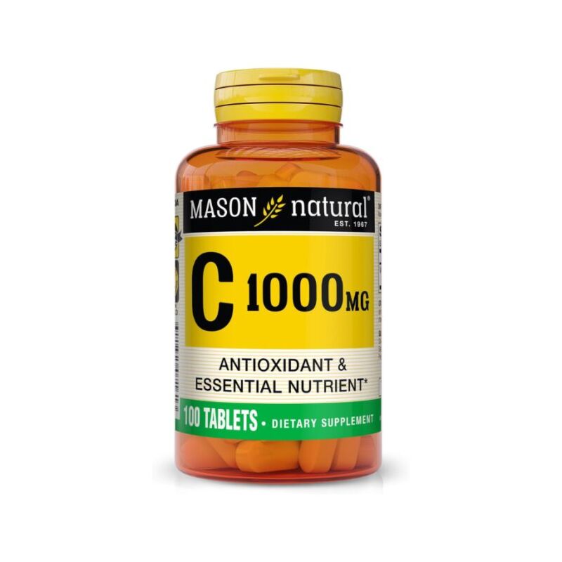 MASON NATURAL - VITAMINE C 1000 MG ANTIOXIDANT ET NUTRIMENTS ESSENTIELS 100 COMPRIMES