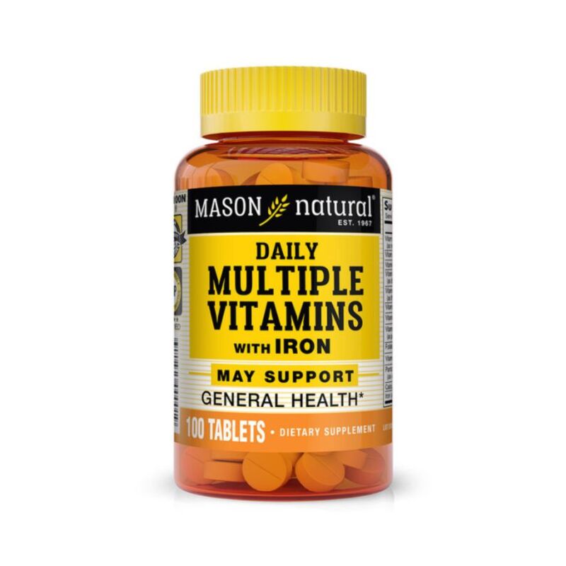 MASON NATURAL - DAILY MULTIPLE VITAMINS WITHE IRON 100 COMPRIMES