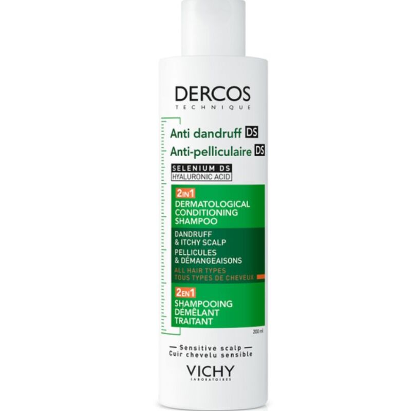 VICHY - DERCOS SHAMPOING DÉMÊLANT ANTI-PELLICULAIRE 2 EN 1 DS
