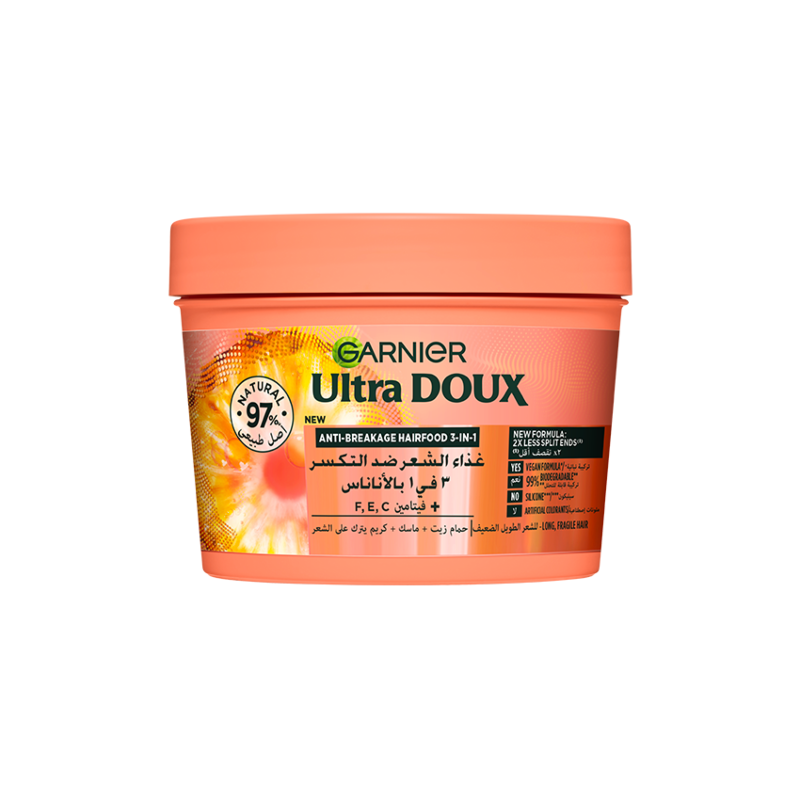 GARNIER - ULTRA DOUX - HAIR FOOD ANANAS 390ML   Vitamines C, E & F