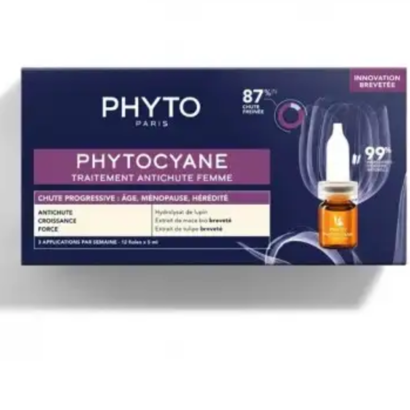 PHYTOCYANE - TRAITEMENT ANTICHUTE FEMME REACTIONNELLE 12X5ML