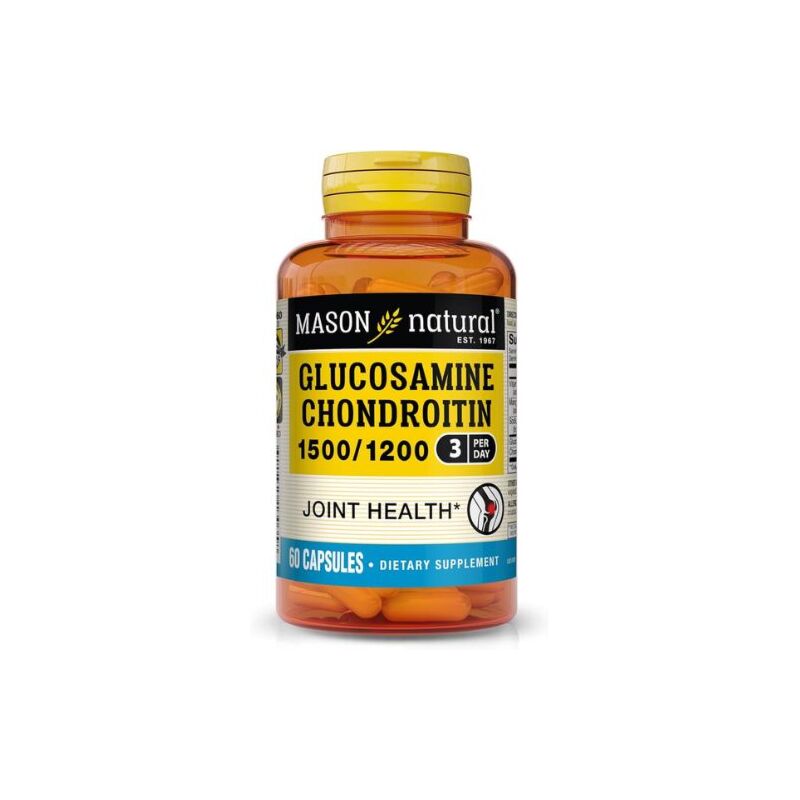 MASON NATURAL - GLUCOSAMINE CHONDROITIN 60 CAPSULES 1500/1200