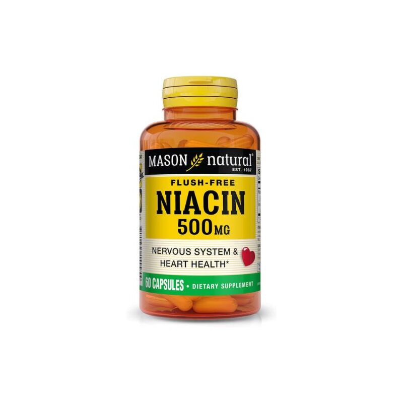MASON NATURAL - FLUSH FREE NIACIN 500 MG 60 CAPSULES