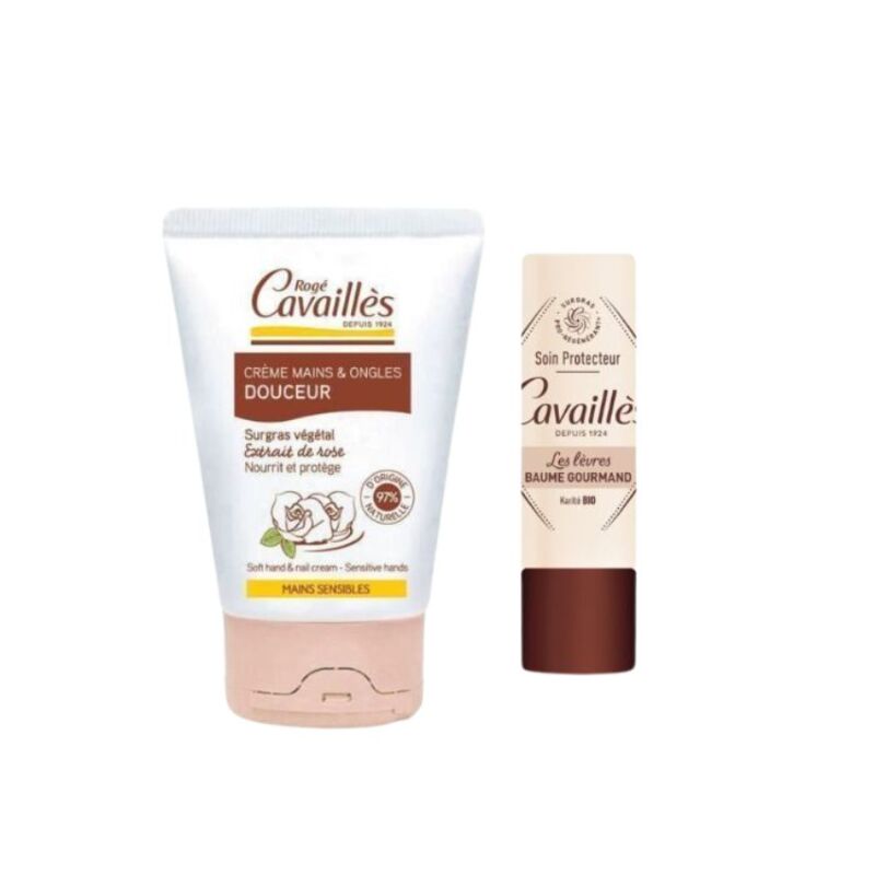 ROGE CAVAILLES - PACK CREME MAINS DOUCEUR 50ML   BAUME LEVRES GOURMAND
