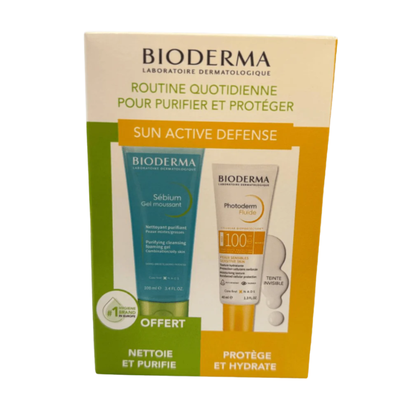 BIODERMA COFFRET PHOTODERM MAX FLUIDE SPF100 NEUTRE  40ML GEL MOUSSANT 100ML