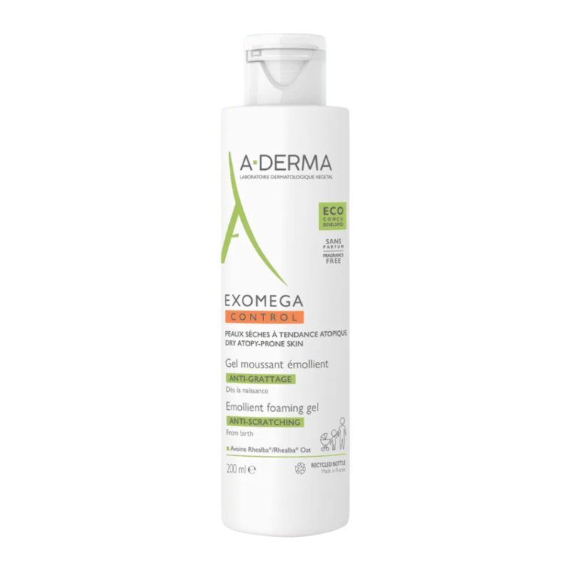 A-DERMA - EXOMEGA CONTROL GEL MOUSSANT EMOLIENT 200ML