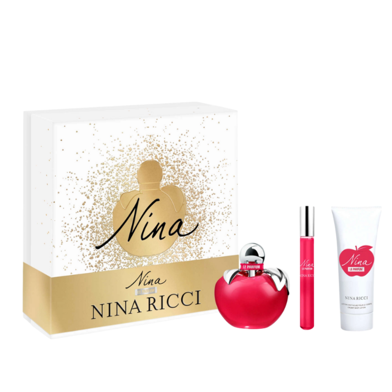 NINA RICCI - COFFRET LE PARFUM 3-PIECE GIFT SET – VEGAN FRAGRANCE WITH APPLE, AMBER WOOD, AND FLORAL NOTES