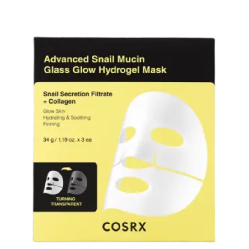 COSRX - ADVANCED SNAIL MUCIN GLASS GLOW HYDROGEL MASK