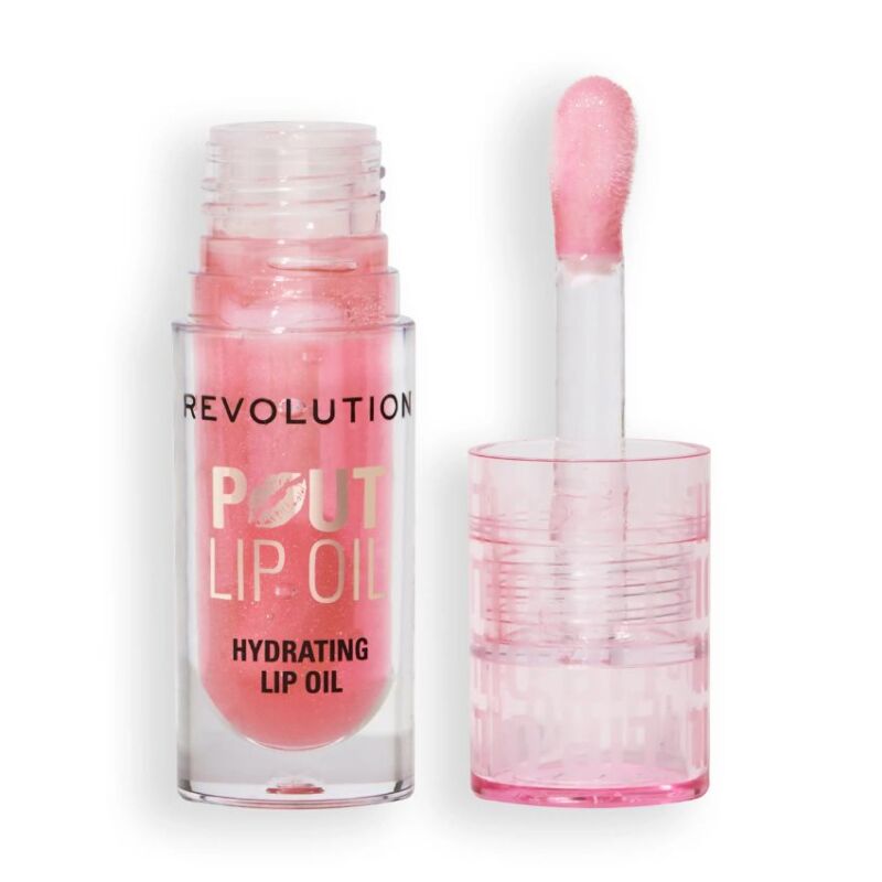 REVOLUTION - POUT LIP OIL  GLAM PINK SHIMMER