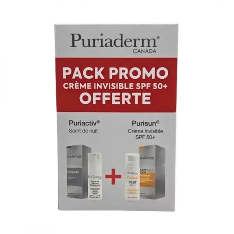 PURIADERM - PURIACTIV SOIN NUIT 30ML   PURISUN ECRAN INVISIBLE SPF 50 50ML