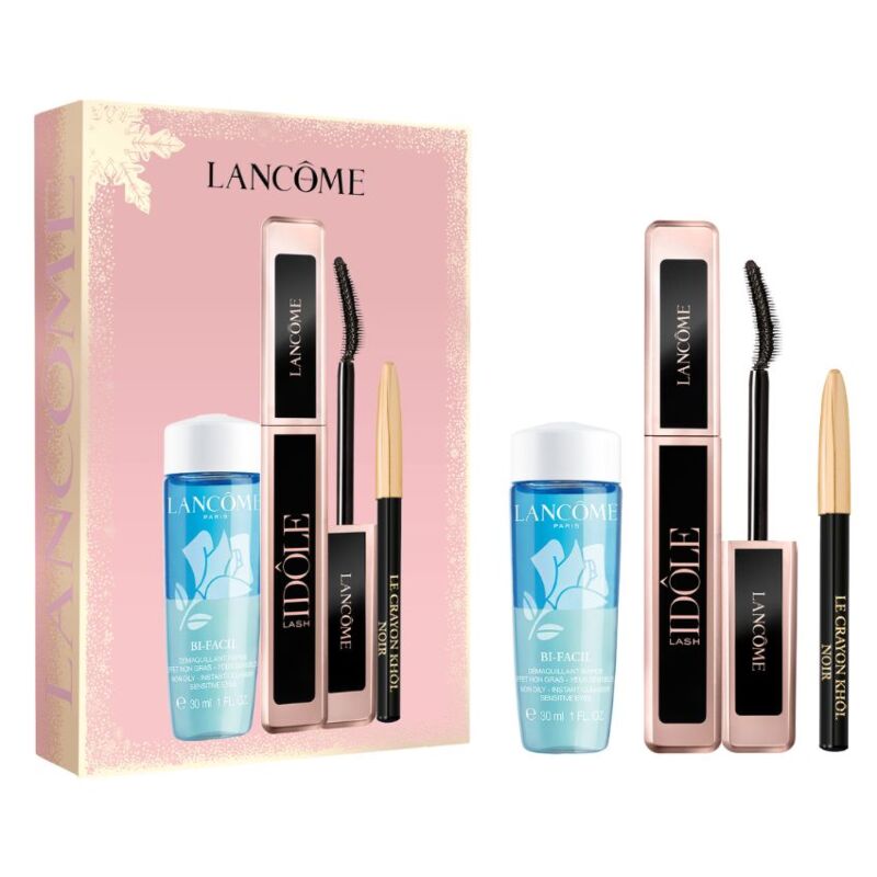 LANCÔME - LASH IDÔLE COFFRET MASCARA   DÉMAQUILLANT   CRAYON KHÔL