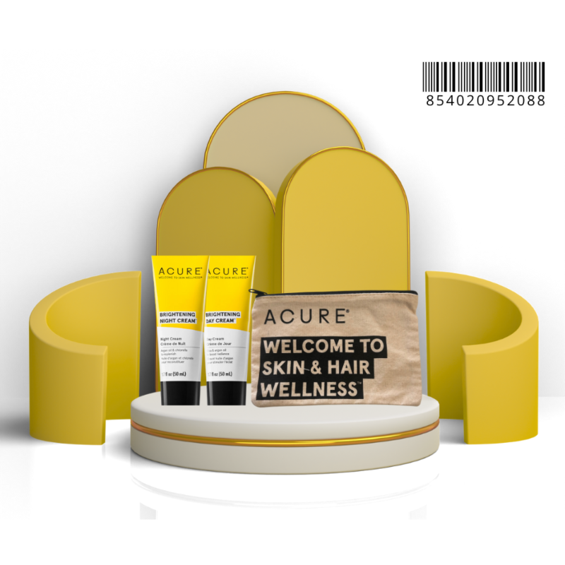 ACURE - PACK BRIGHTENING DAY CREAM 50 ML AND BRIGHTENING NIGHT  CREAM 50 ML