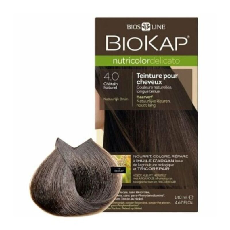 BIOKAP - NUTRICOLOR DELICATO COLORATION NATURELLE 4.0 CHATAIN NATUREL